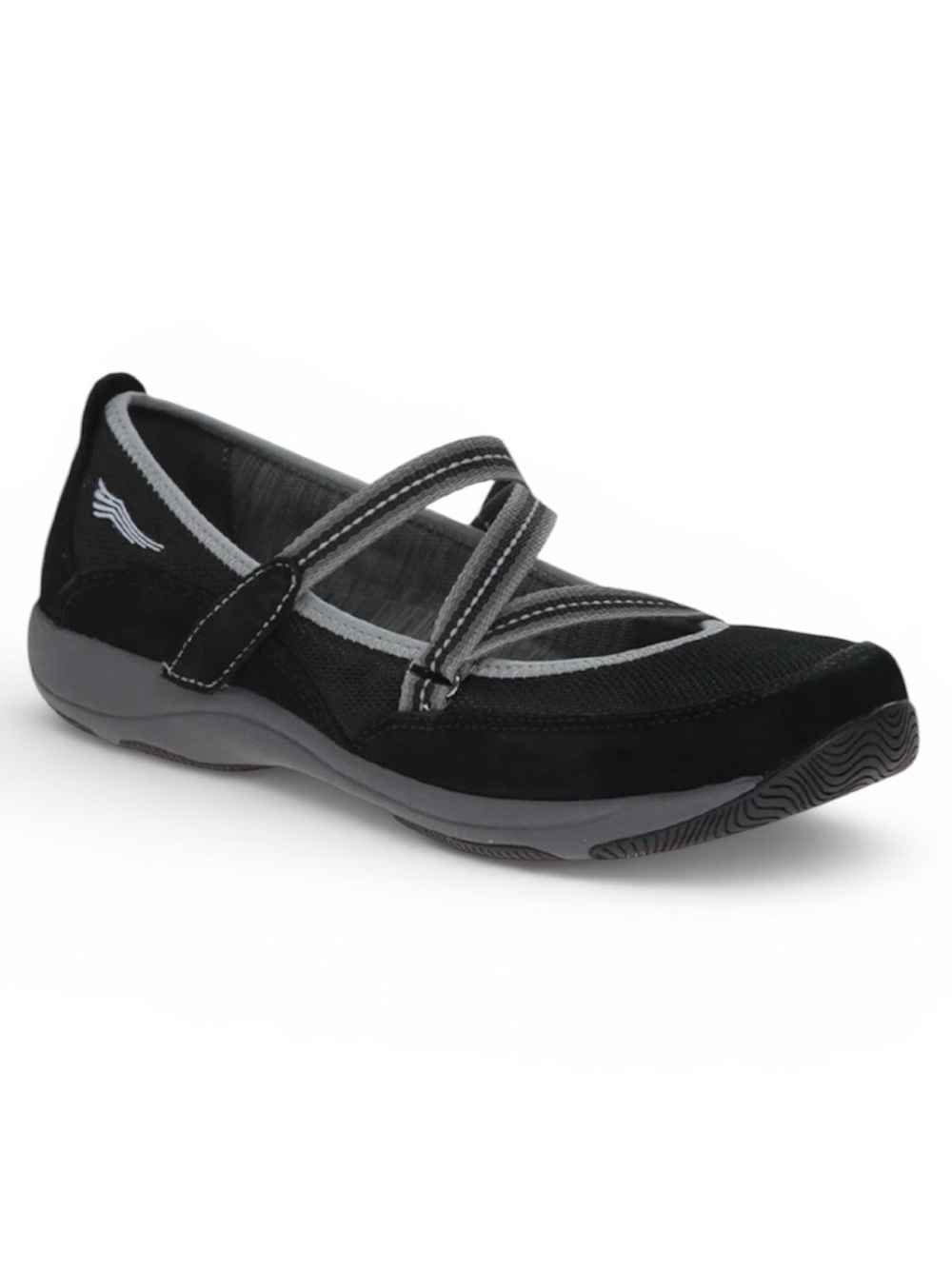 Dansko Black And Gray Hazel Cross Strap Mary Jane Shoes